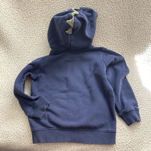 Adorable full zip hoodie with lined hood, 2 front pockets and dinosaur detail. - Picture 2 of 5